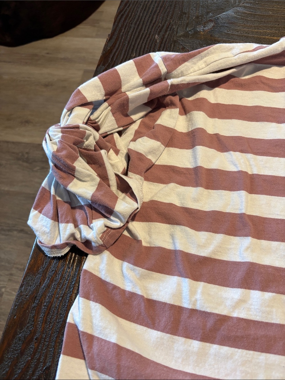 easel Girls' Pink and White Striped Tee - Picture 4 of 9